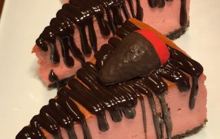 chocolate covered strawberry cheesecake